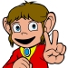 Alex Kidd in his Enchanted Castle outfit