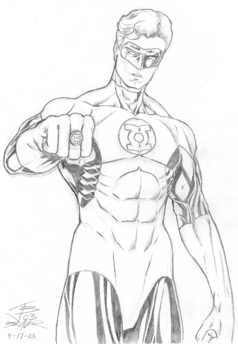 green lantern pencil drawings