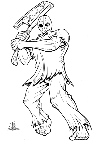 friday the 13th jason coloring pages