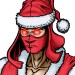 Twofold in a Santa costume and not loving it.