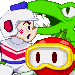 Scratch-made sprites of characters from Dig-Dug