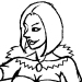 White Queen, pose 1, linework